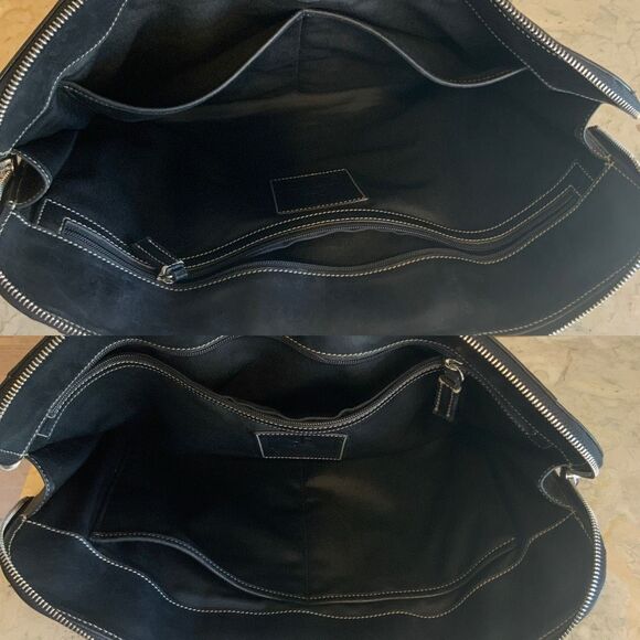 Coach Leather Briefcase Black Slim - Picture 10 of 16